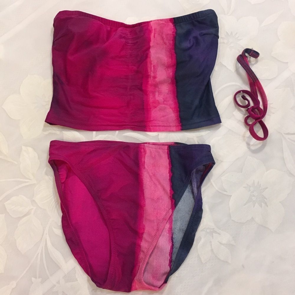 Vintage Gottex Two-Piece Bandeau Bathing Suit